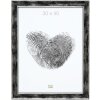 Houten lijst s46e zilveren rand anti-reflecterend glas