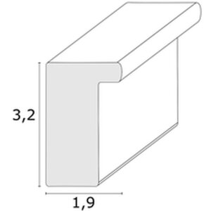 Canvas fotolijst s46v zilver en zwart