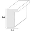 Canvas fotolijst s46v zilver en zwart