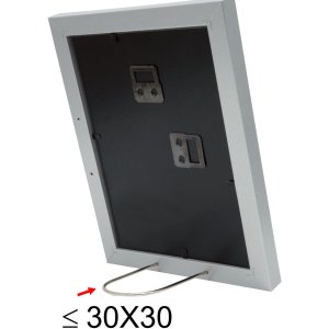 Houten lijst s66kd1 zilver 20x20 cm met passe-partout