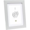Houten lijst s66kd1 zilver 20x20 cm met passe-partout