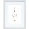 Houten lijst s66kd1 zilver 20x20 cm met passe-partout