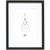 Houten lijst s66kf2 zwart 20x20 cm met passe-partout