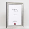 Effect massief houten lijst profiel 28 zilver 10x10 cm Anti-reflecterend glas