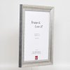 Effect massief houten lijst profiel 28 zilver 10x10 cm Anti-reflecterend glas
