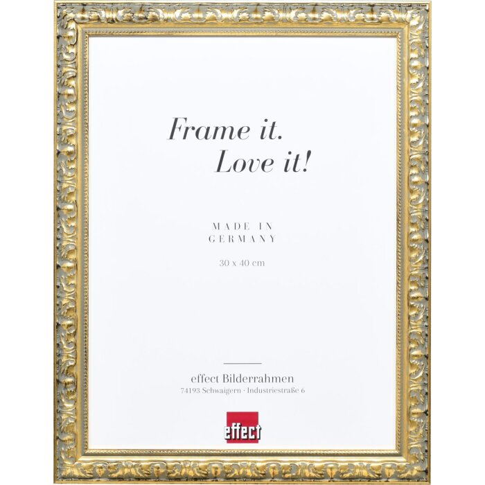 Effect houten lijst profiel 94 goud 10x15 cm anti-reflecterend glas