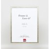 Effect massief houten lijst profiel 29 zilver 10,5x14,8 cm acrylglas