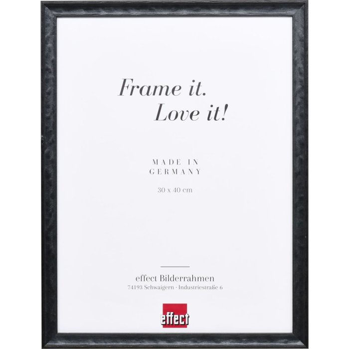 Effect houten lijst profiel 2070 museumglas 10,5x14,8 cm zwart