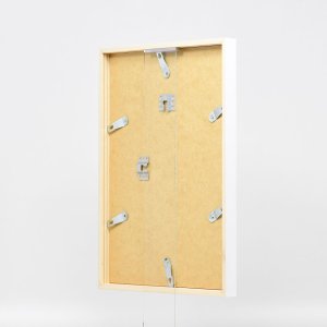 Effect houten lijst Profiel 35 wit 13x13 cm ontspiegeld glas