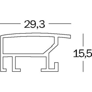 Walther Aluminium lijst aluline 30x40 cm zilver met passepartout 20x27 cm
