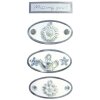 Creatieve 3d sticker zilver emblemen i 1 vel