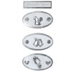 Creatieve 3d sticker zilver emblemen ii 1 vel