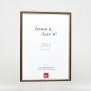 Effect houten lijst profiel 23 notenbruin 15x20 cm Helder glas