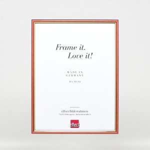 Effect houten lijst profiel 23 rood 15x20 cm Anti-reflecterend glas