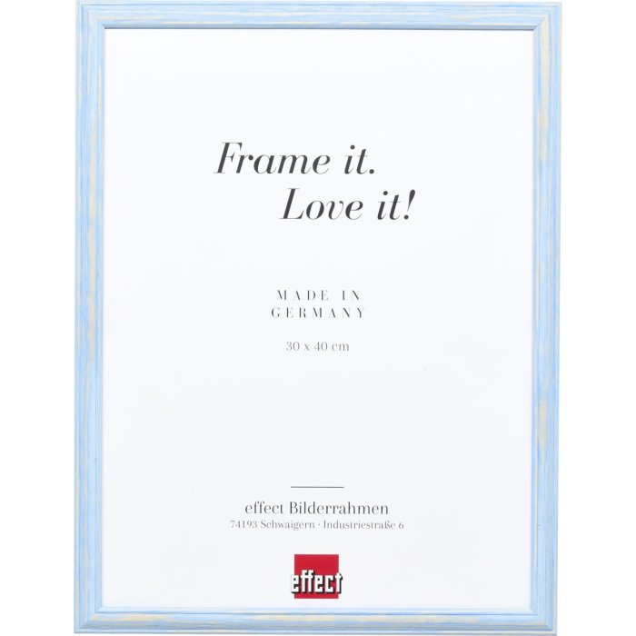 Effect Houten lijst Profiel 32 blauw 18x24 cm Normaal glas