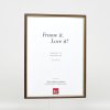 Effect houten lijst profiel 23 notenbruin 18x27 cm Acrylglas