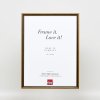 Effect houten lijst profiel 22 bruin-goud 18x32 cm Anti-reflecterend glas