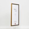 Effect houten lijst profiel 22 bruin-goud 18x32 cm Anti-reflecterend glas