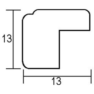 Effect massief houten lijst profiel 29 zilver 18x32 cm ontspiegeld glas
