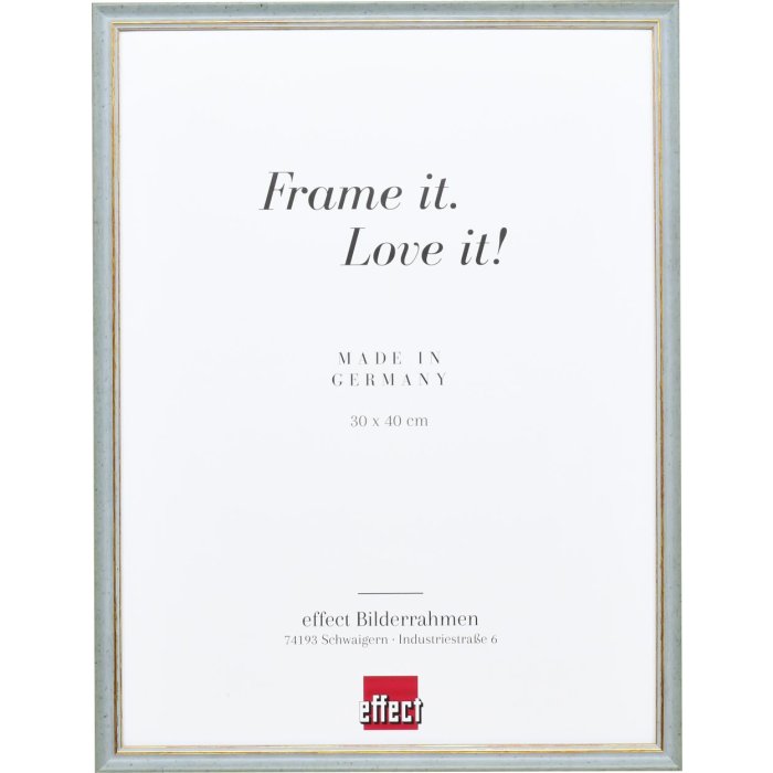 Effect massief houten lijst Profiel 25 blauw 20x25 cm Museum glas