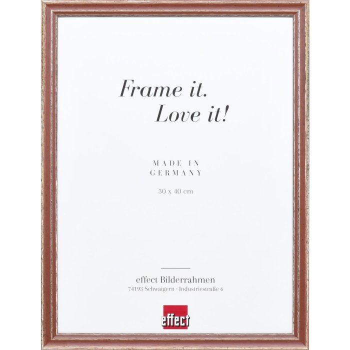 Effect Houten lijst Profiel 38 bruin 21x28 cm Museumglas