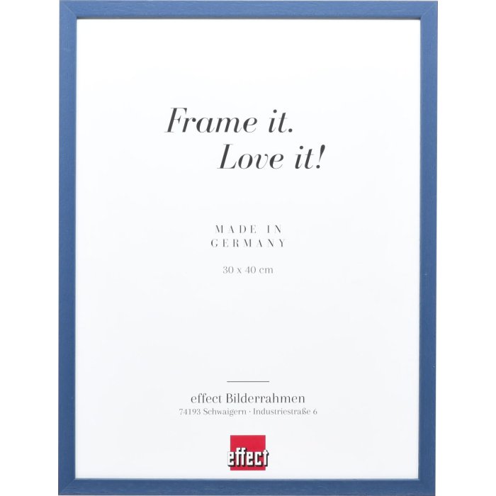 Effect houten lijst profiel 35 blauw 21x29,7 cm anti-reflexglas