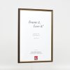 Effect houten lijst profiel 23 notenbruin 23x70 cm Anti-reflecterend glas