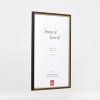 Effect houten lijst profiel 23 notenbruin 23x70 cm Anti-reflecterend glas