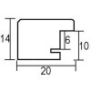 Effect houten lijst profiel 2210 zwart 24x30 cm antireflecterend glas