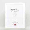 Effectief massief houten lijst Profiel 30 wit 24x30 cm Anti-reflecterend glas