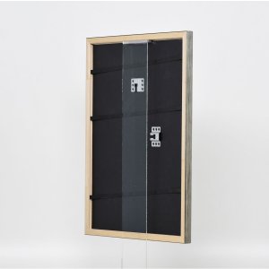 Effect houten lijst profiel 2070 anti-reflex glas 25x35 cm zilver