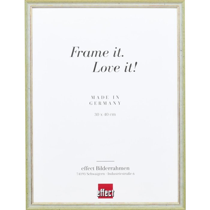 Effect massief houten lijst Profiel 25 groen 25x35 cm Museum glas