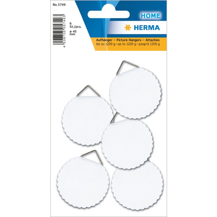 Foto hanger 45mm water oplosbaar gegomd 6 stuks.