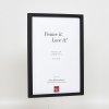 Effect houten lijst profiel 35 zwart 25x60 cm normaal glas + afstandhouder