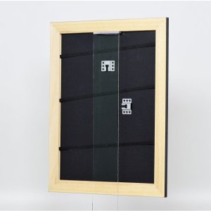 Effectief massief houten lijst Profiel 30 zwart 25x60 cm Museum glas