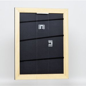Effectief massief houten lijst Profiel 30 zwart 25x60 cm Museum glas