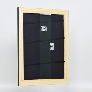 Effectief massief houten lijst Profiel 30 zwart 25x60 cm Museum glas