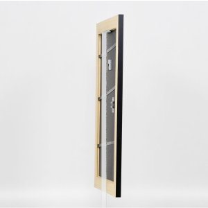 Effectief massief houten lijst Profiel 30 zwart 25x60 cm Museum glas