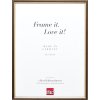 Effect houten lijst profiel 23 notenbruin 25x70 cm Helder glas