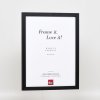 Effect houten lijst profiel 33 zwart 25x70 cm anti-reflexglas