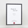 Effect houten lijst profiel 38 grijs 25x80 cm anti-reflexglas