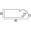 Effect Massief houten fotolijst 2240 zwart 25x80 cm Antireflecterend glas
