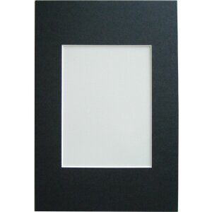 Afgeschuind passepartout - 20x30 cm - zwart