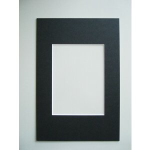 Afgeschuind passepartout - 30x40 cm - zwart