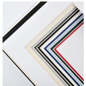 Afgeschuind passepartout - 30x40 cm - zwart
