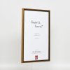 Effect houten lijst profiel 22 bruin-goud 28x35 cm Anti-reflecterend glas