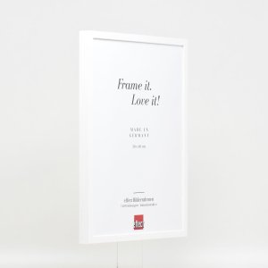 Effect houten lijst Profiel 35 wit 28x35 cm ontspiegeld glas