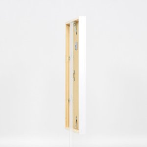 Effect houten lijst Profiel 35 wit 28x35 cm ontspiegeld glas