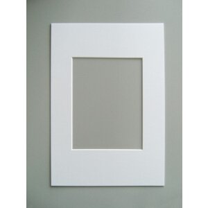 Afgeschuind passepartout - 30x40 cm - poolwit