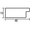 Effect Houten lijst 2400 bruin 30,5x91,5 cm Antireflecterend glas